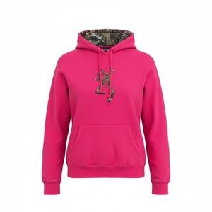 Browning for Her Pink & Camo Women's XL Hoodie Heavyweight Hiking/Hunting